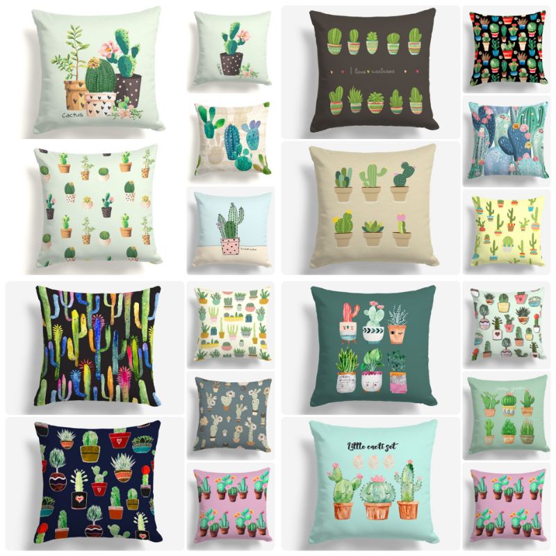 SARUNG Bantal Sofa Cactus Kaktus SERIES 40X40CM CACTI 40x40