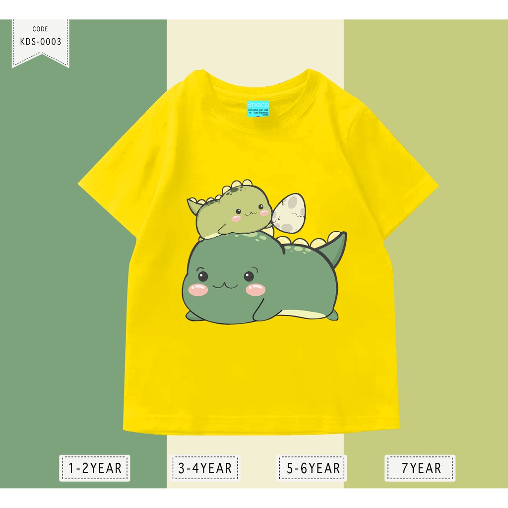 Baju Dinosaurus/ Kaos Distro Anak Laki Laki dan Perempuan / Unisex / Motif Dino