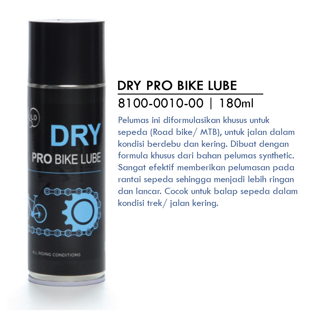 Ktmstore Iglo Dry Pro Bike Lube Minyak Pelumas Rantai Sepeda Road Bike 180ml