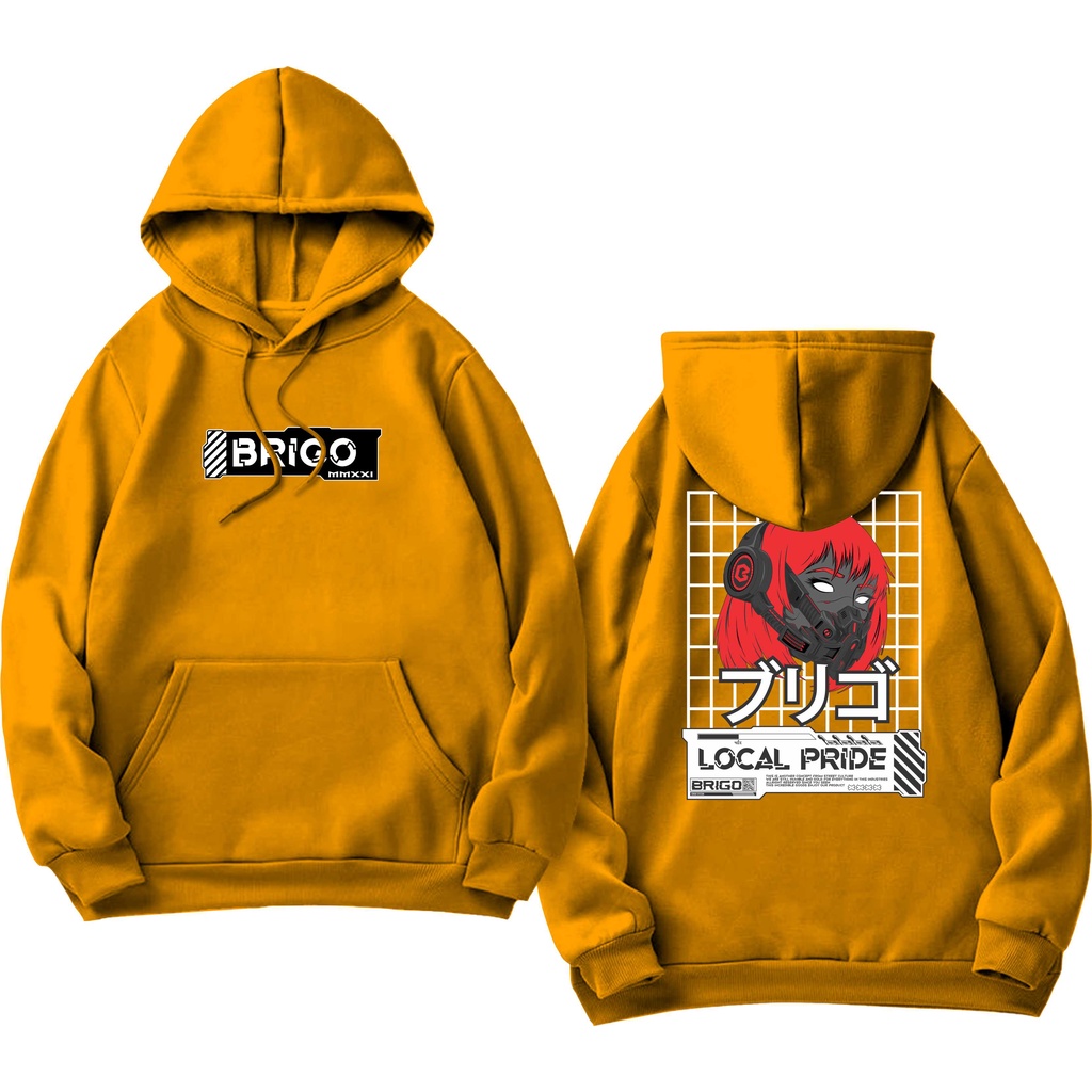 BRIGO Jumper Hoodie CYBERPUNK II Sweater Hoodie BRIGO CYBERPUNK Sablon DTF Fleece Cotton II SIZE M-XXL (Pria &amp; Wanita) Free stiker&amp;Gantungan Kunci