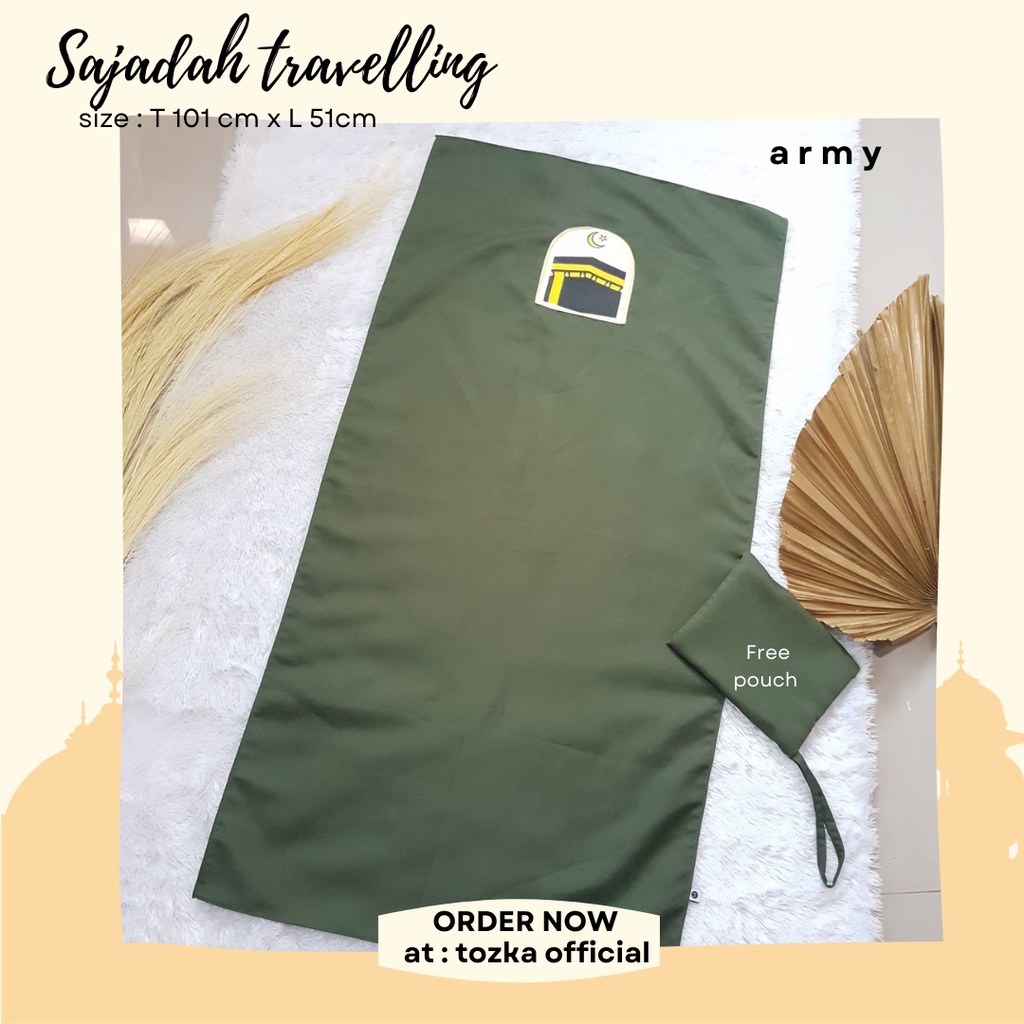 [Tozka] Sajadah travelling I Sajadah pocket I Sajadah kantong I free pouch