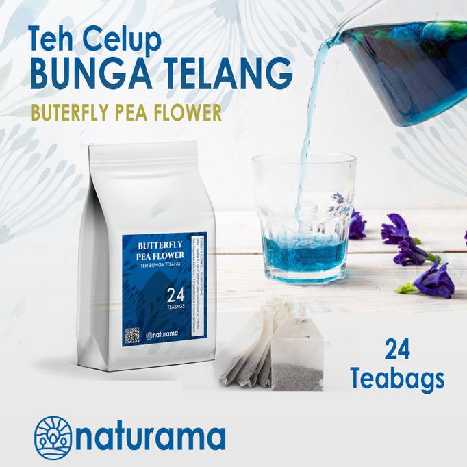

[COD] Teh Bunga Telang Celup 24 Teabags Naturama Teh Biru Organik [COD]