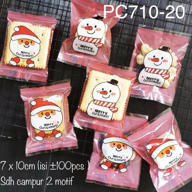 

Plastik Natal Cookies Nastar PC71020 Santa Snowman mooncak37 Murah