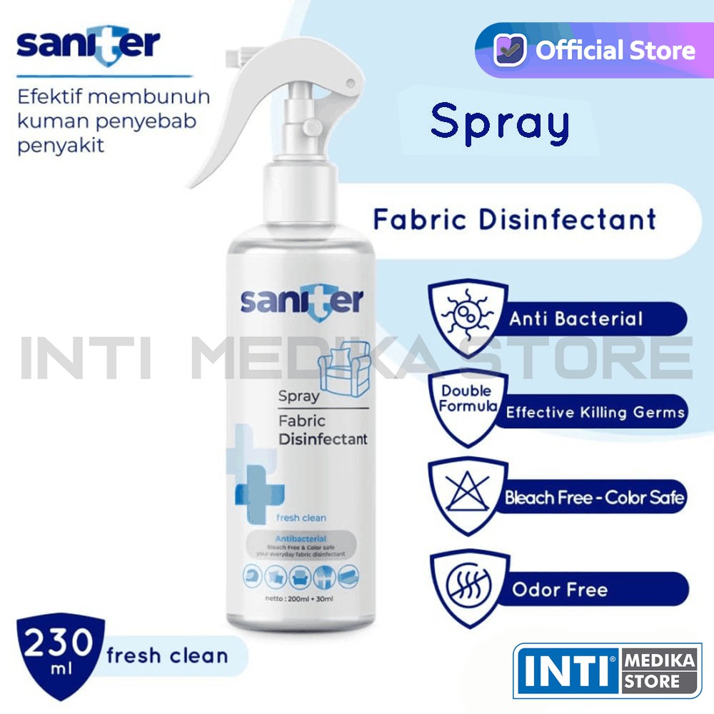 Saniter - Fabric Disinfectant Spray 200+30ml | Disinfektan Spray Kain