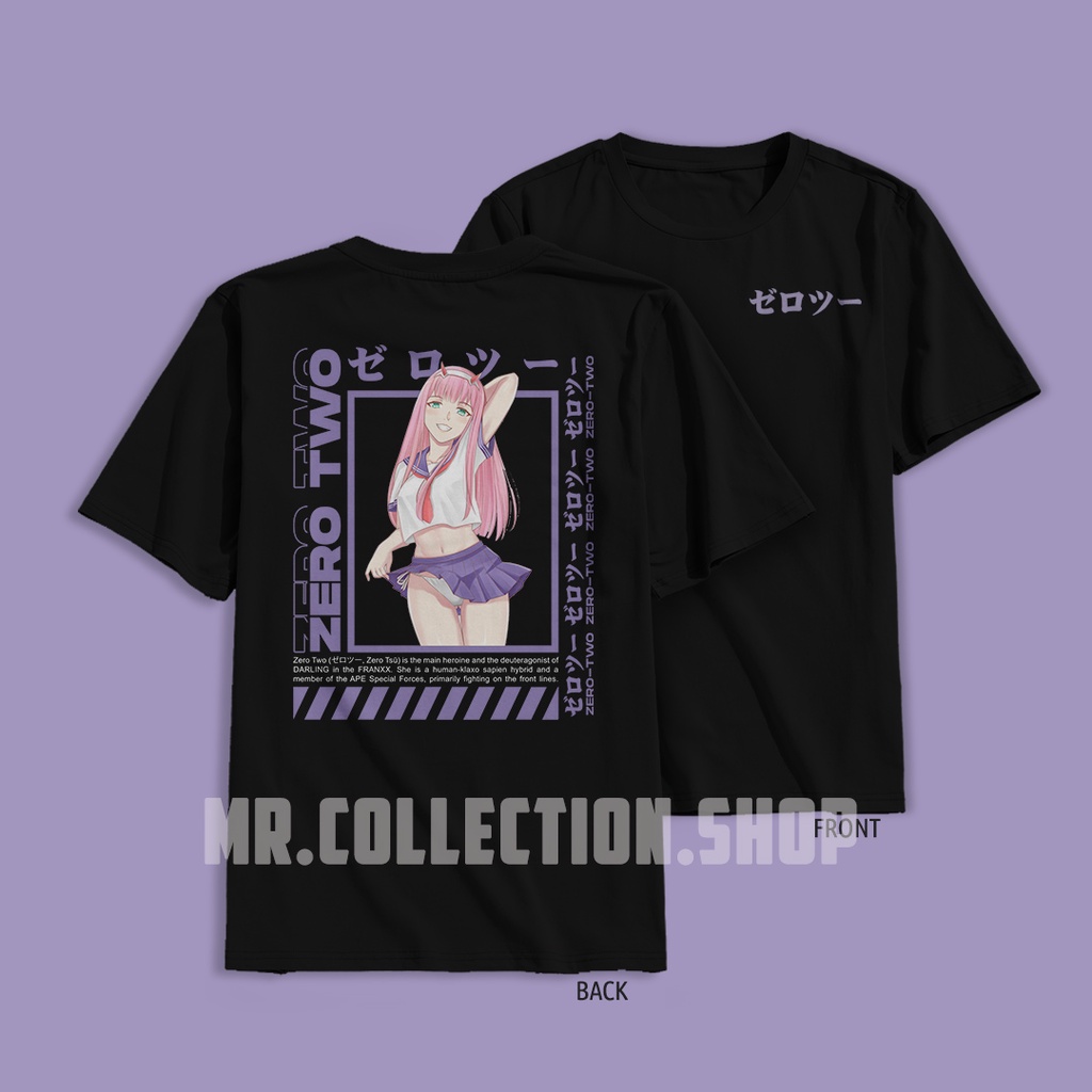 Jual Kaos Distro Anime Darling In The Franxx Baju Anime Zero Two Waifu Shopee Indonesia