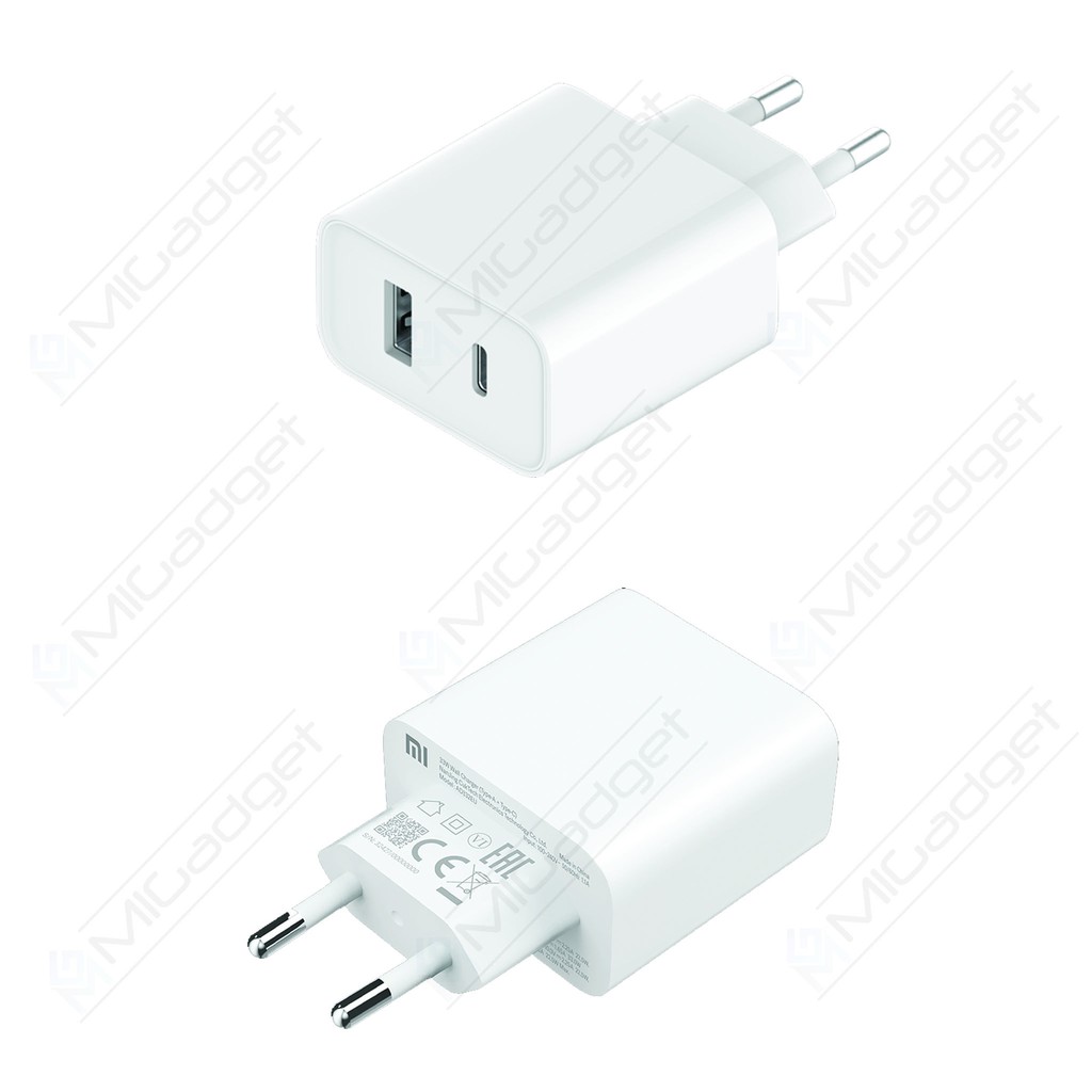 Xiaomi 33W Wall Charger Type A + Type C Charger Kepala HP