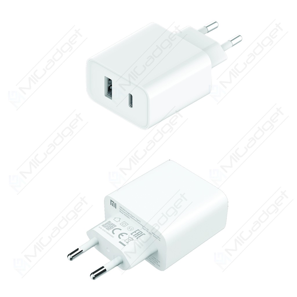 Xiaomi 33W Wall Charger Type A + Type C Charger Kepala HP