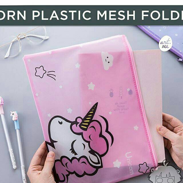 

Unicorn Plastic Mesh Folder A4