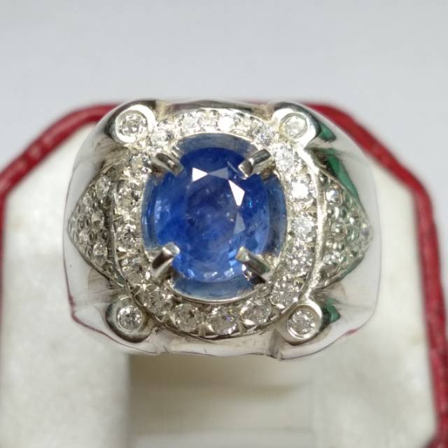Cincin Permata Blue Saphire Ceylon Srilanka