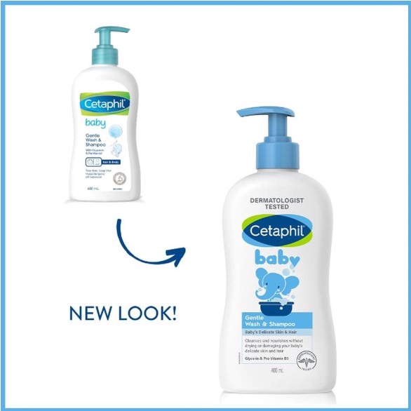 Cetaphil Baby Gentle Wash &amp; Shampoo 400ml Sabun Mandi dan Shampo untuk Perawatan Kulit Bayi