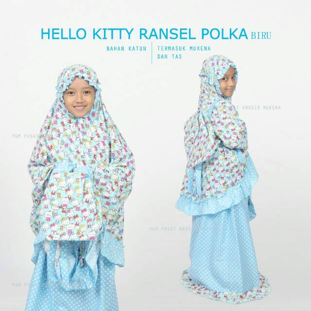 Mukena anak Karakter Hello Kitty
