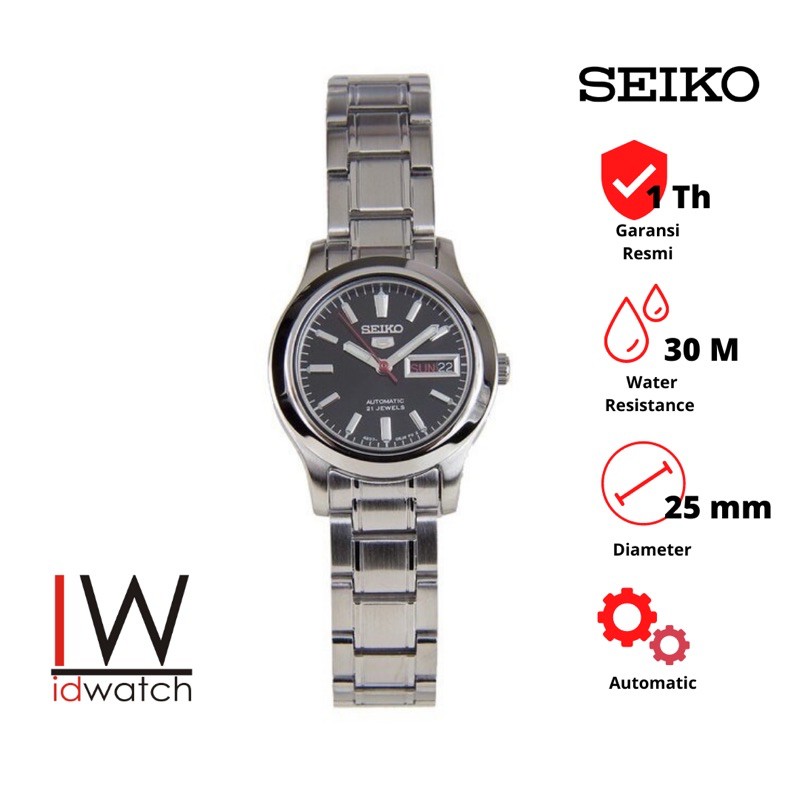 Seiko 5 SYMD95K1 Automatic Jam Tangan Wanita Original SYMD95 Cewek Strap Rantai Stainless