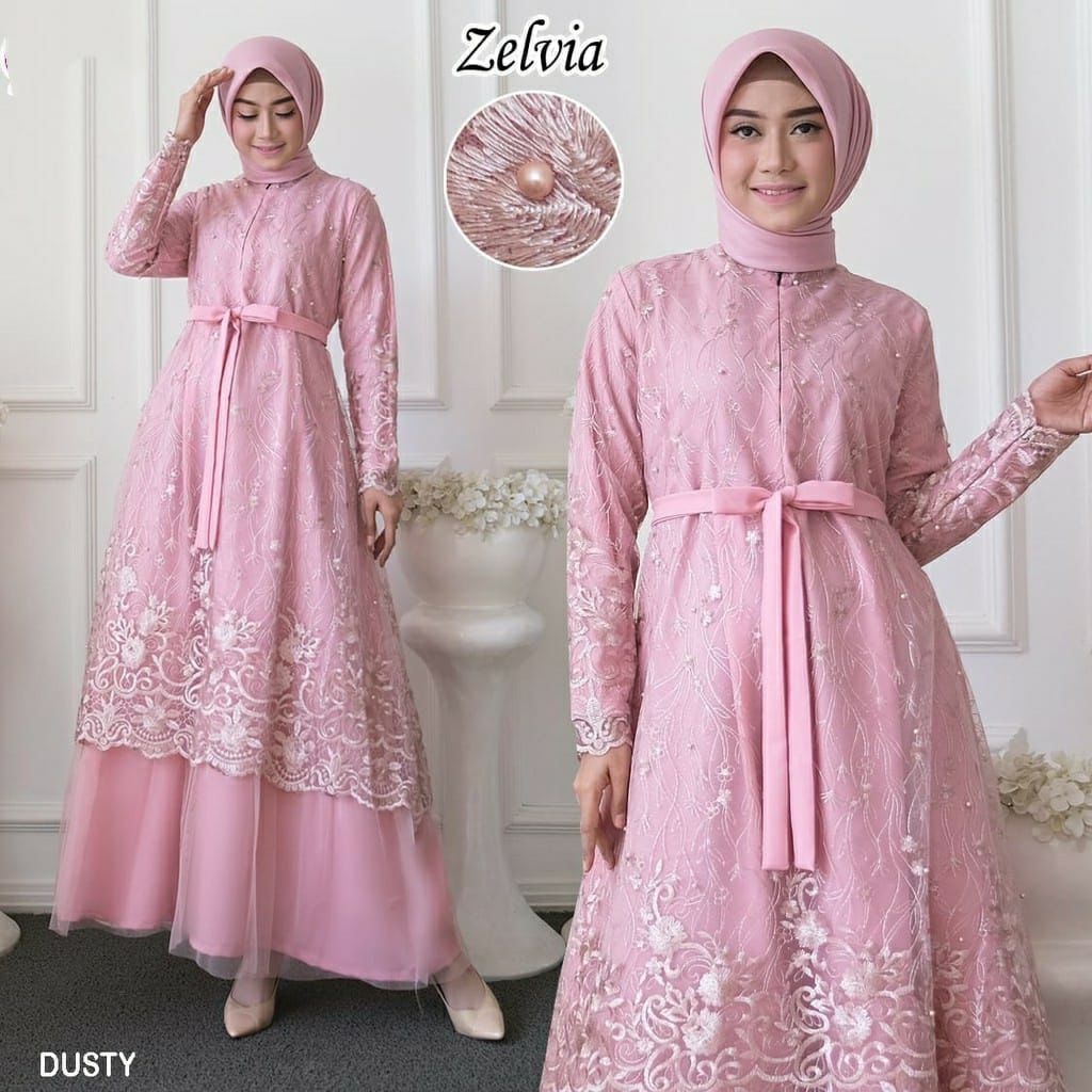 (GAMIS BUSUI + FREE MASKER)GAMIS ANNORA/M/L/XL/XXL/XXXL/GAMIS BRUKAT TILE/GAMIS REMAJA/DRES PANJANG/GAMIS KONDANGAN/DRESS KONDANGAN MUSLIM/GAMIS TERBARU