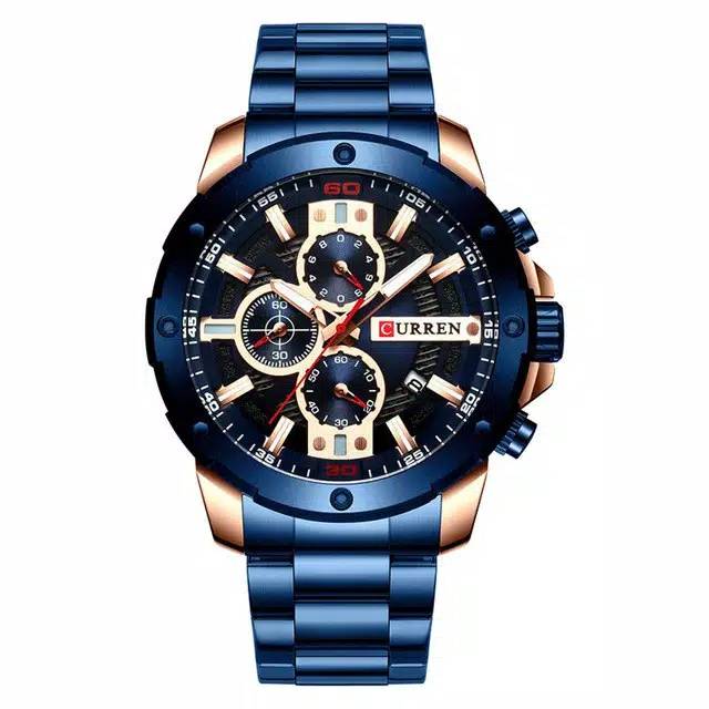 Jam tangan pria sport Chronograph aktif