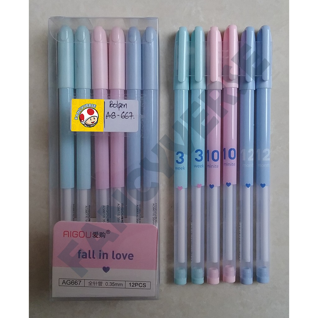 

Bolpen Gel Fancy AG-667 / Ballpoint Ball Pen Pulpen Pena