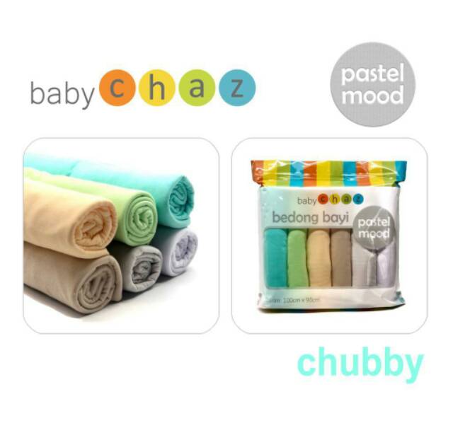 Bedong Baby Chaz Isi 6 Pastel Mood