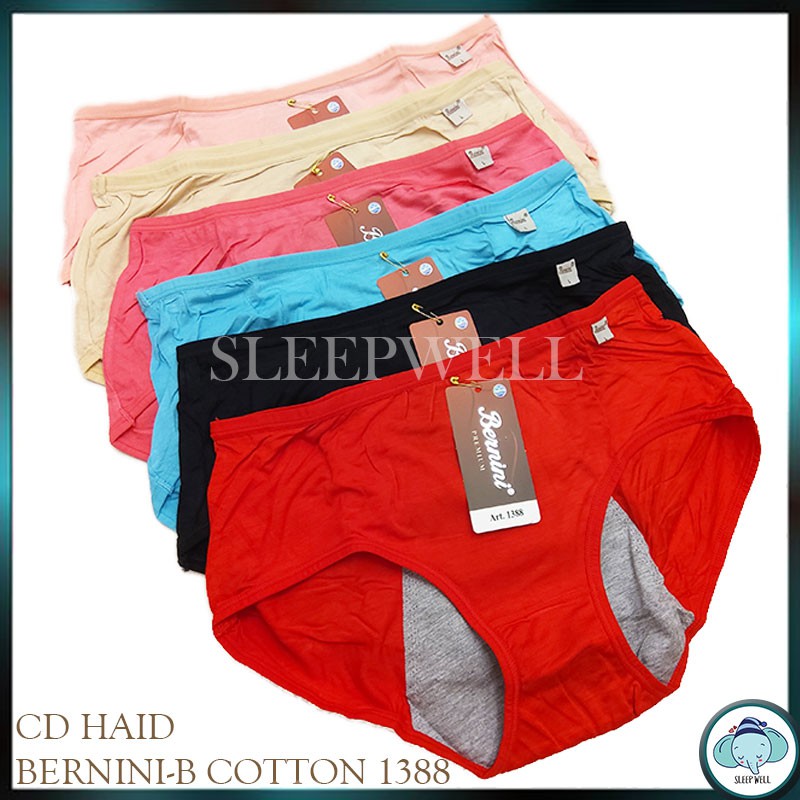 CD HAID BERNINI PREMIUM - CELANA DALAM WANITA 95% KATUN - Uk M L XL CD HAID BERNINI-1388 SLEEPWELL