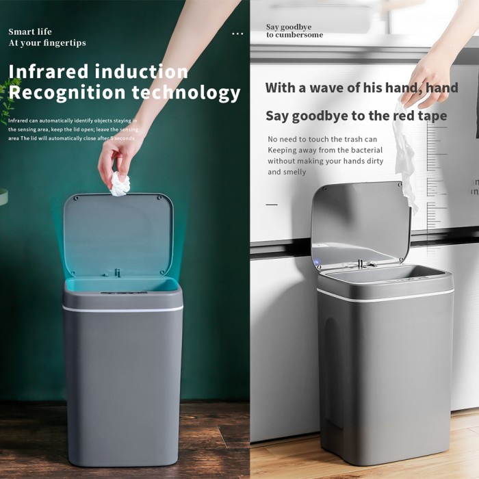 TINO TINO Tempat Sampah Otomatis Sensor Infrared Kapasitas Besar