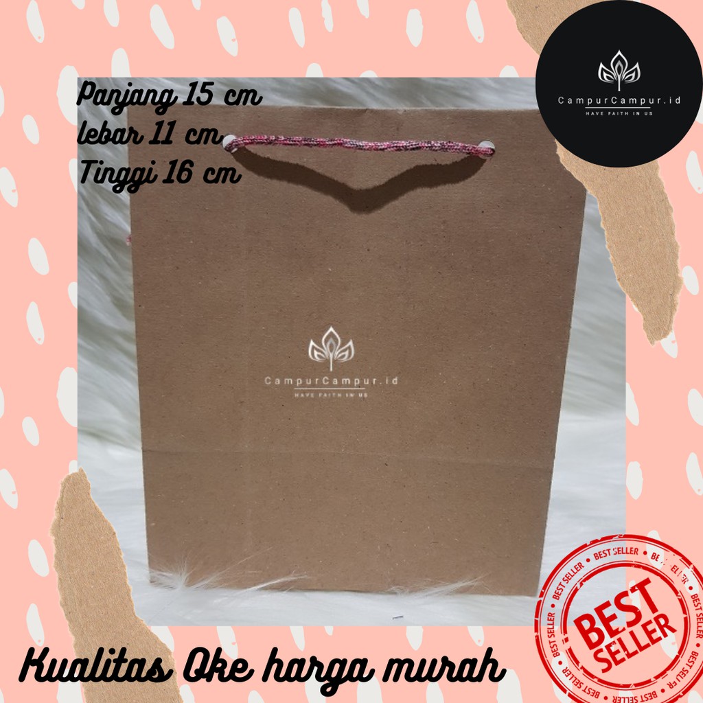 

PAPERBAG MINI POLOS COKLAT 15X11X16