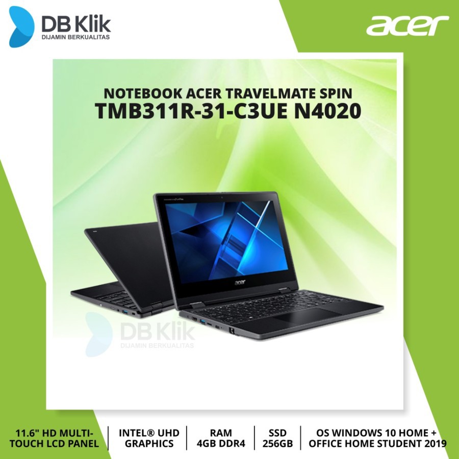 Notebook ACER Travelmate Spin TMB311R-31-C3UE | N4020 4/256 W10+OHS 11.6