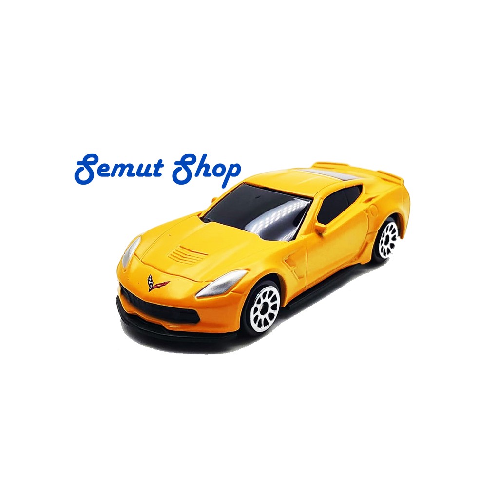 Rmz city Junior chevrolet Corvette Grand Sport Matte yellow kuning doff miniatur Mobil corvette