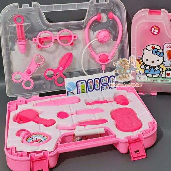mainan dokter box kotak alat dokter dokteran hello kitty