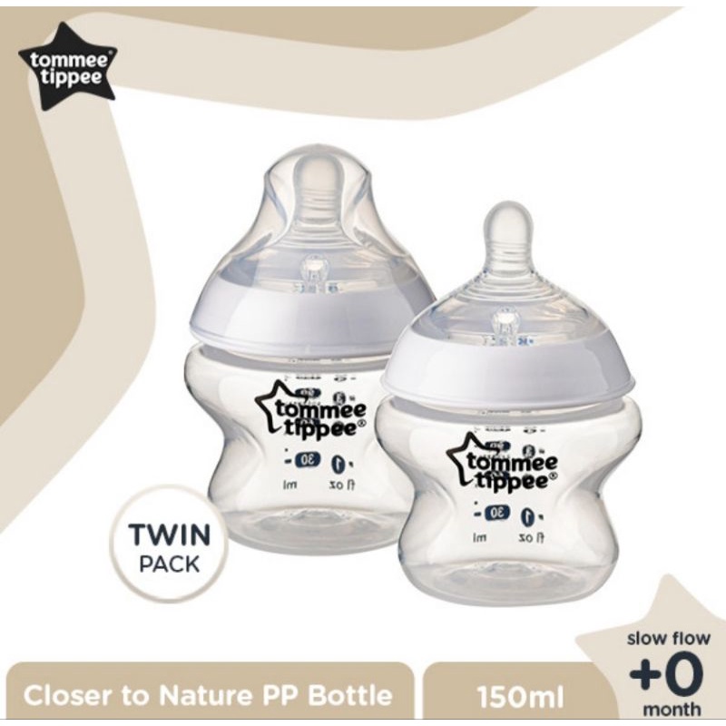 Botol Susu Tommee Tippee 150ml / Wide neck Newborn Baby Bottle / Botol Susu Seperti Payudara Ibu