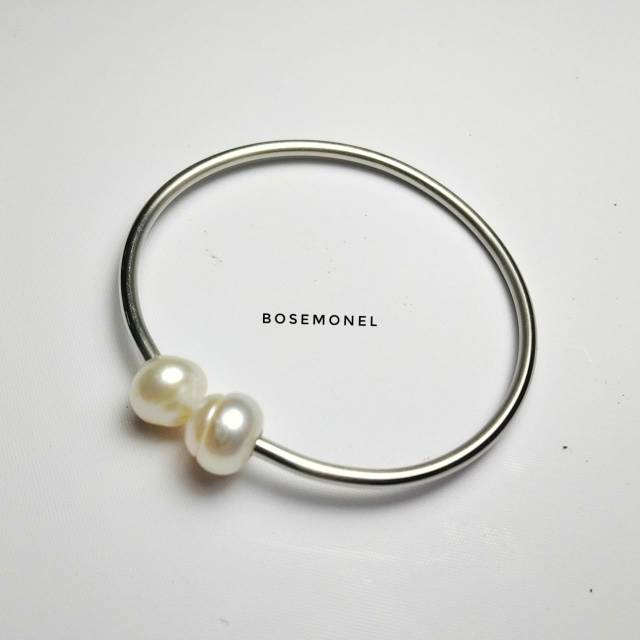 Gelang Monel Bola Mutiara Alami/Original