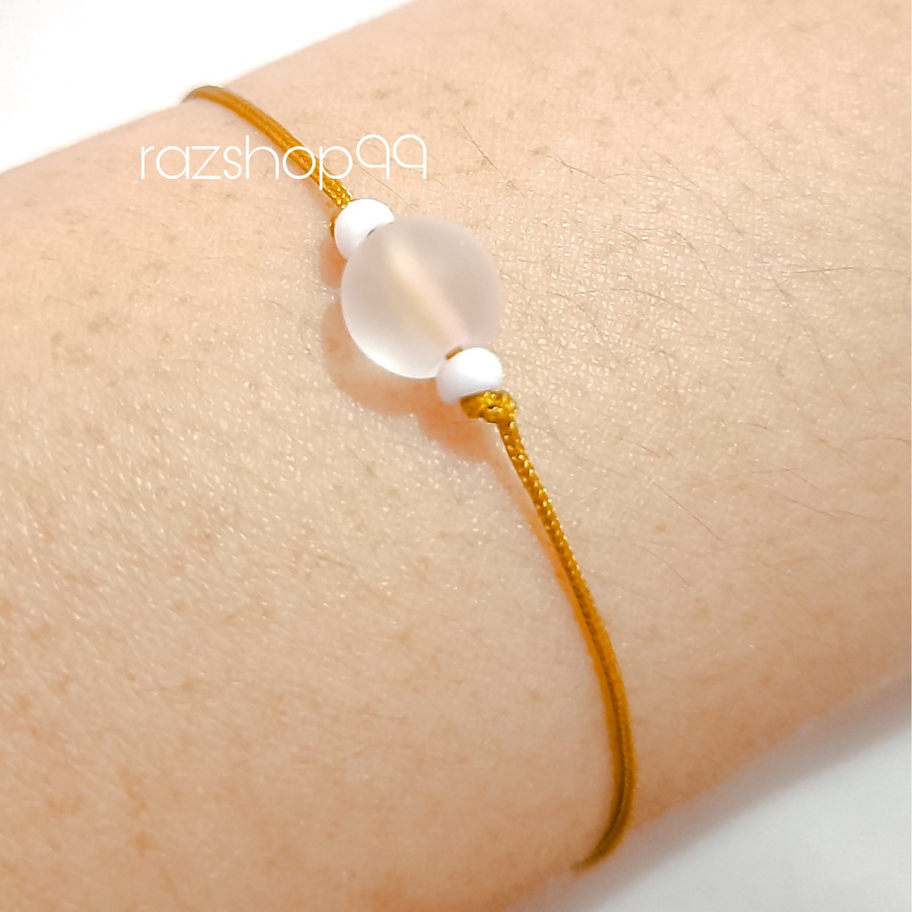 Crystal Bracelet ( gelang tali/ gelang handmade/ gelang simple/ gelang minimalis/ gelang wanita )-Coklat