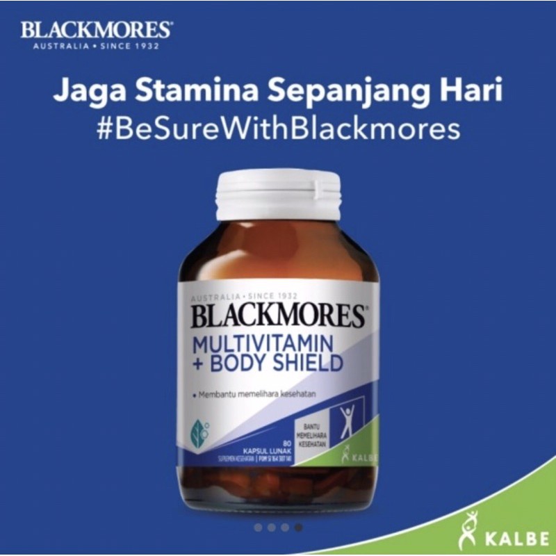 Blackmores multivitamin &amp; body shield 30 tablet | 80 tablet ( meningkatkan imun dewasa )