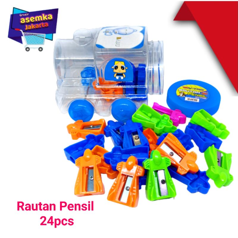 Rautan Pensil kemasan toples isi 24pcs