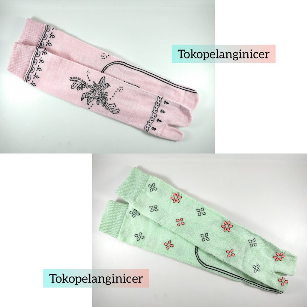 Kaos Kaki jempol panjang Muslimah  syari motif tokopelanginicer