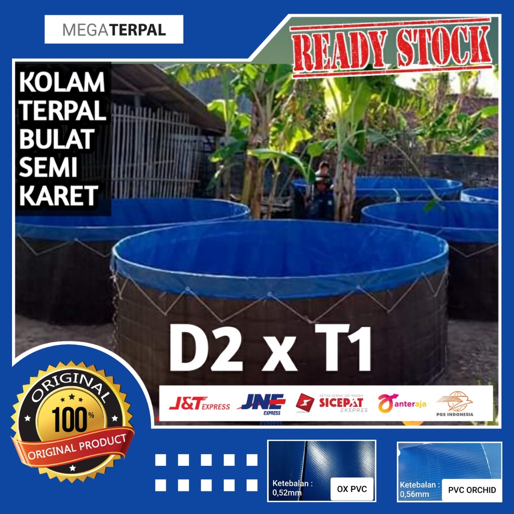 KOLAM IKAN TERPAL ORCHID - BULAT D2xT1 // TERPAL KOLAM IKAN BAHAN ORCHID TERMURAH
