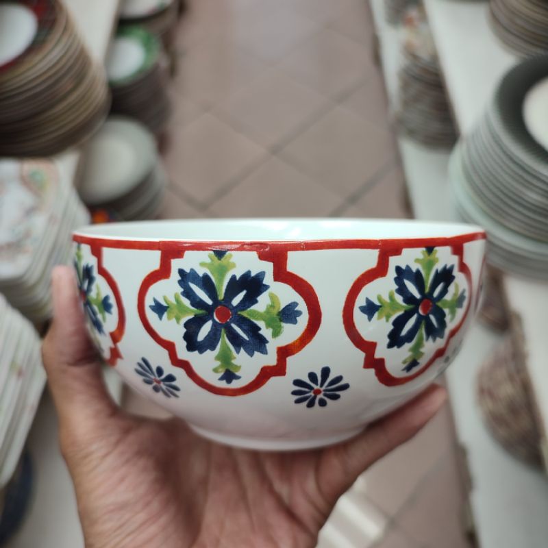 MAROKO BOWL MANGKOK MANGKUK KERAMIK SANGO MOTIF MAROCO CANTIK KOLEKSI DEKOR