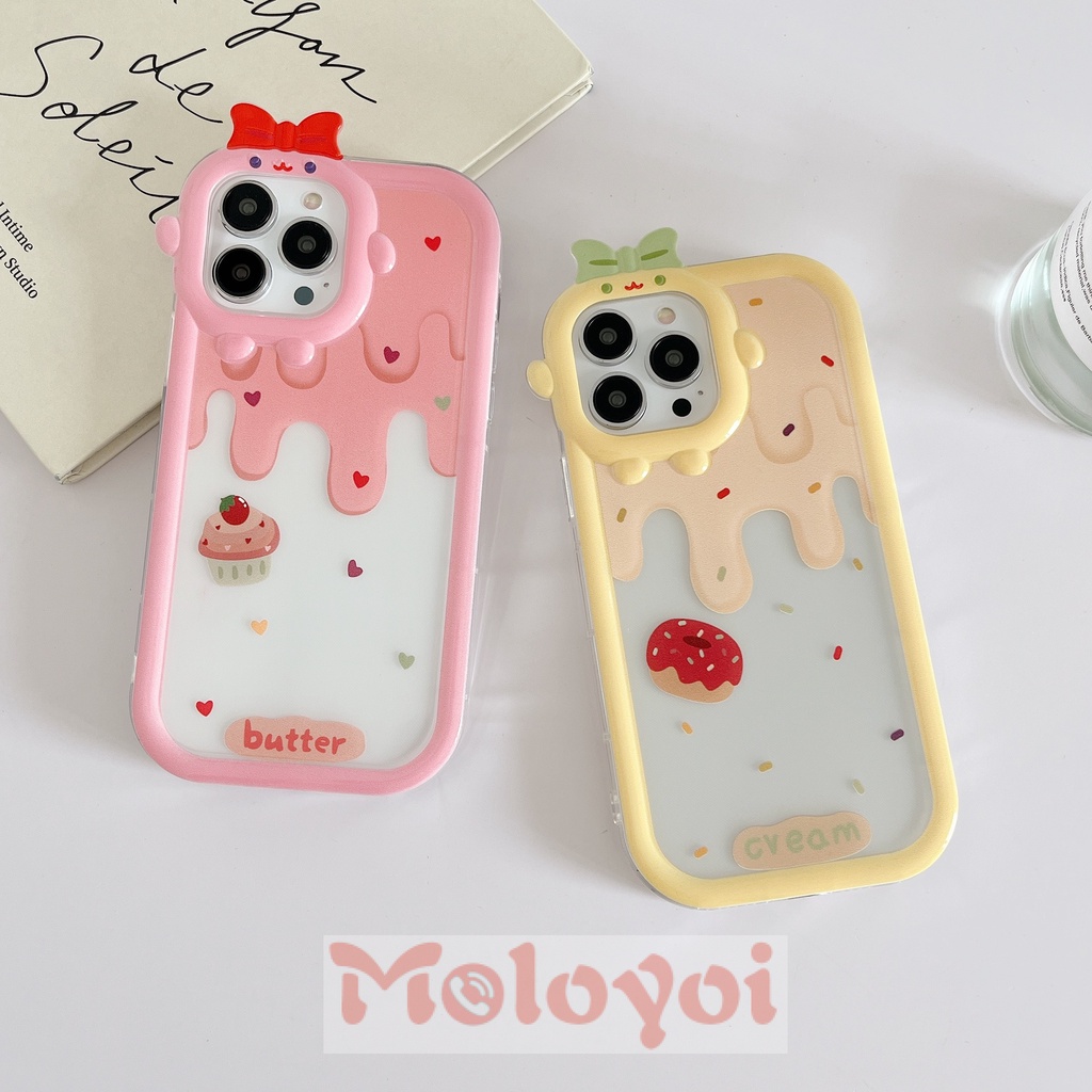 Soft Case TPU Desain Es Krim Strawberry Monster Untuk IPhone 7 8 6 6S 14 Plus 11 12 13 14 Pro MAX XR X XS MAX SE 2020