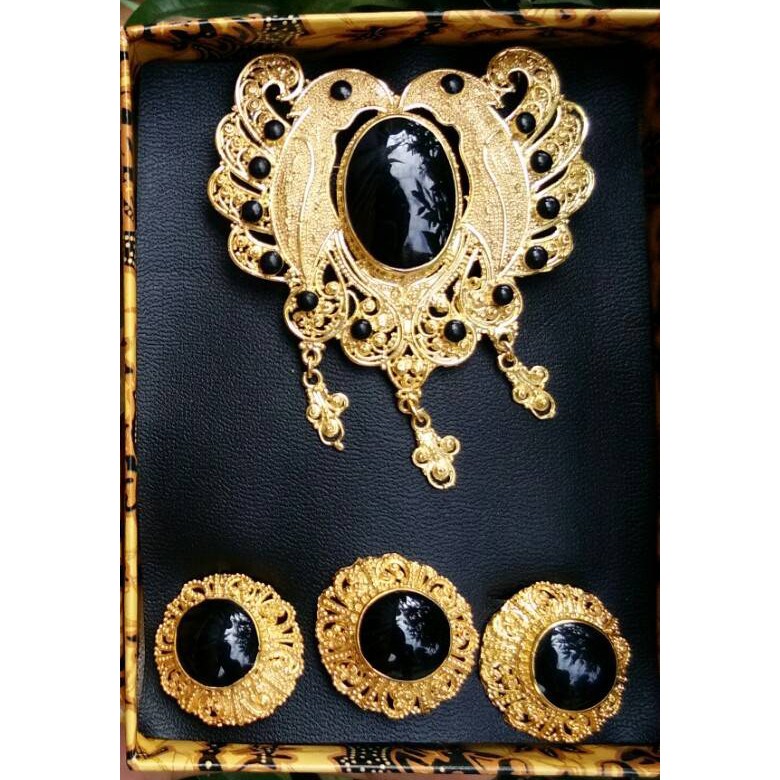 Bros Alpaka Bali Set Bros Anting Cincin U100