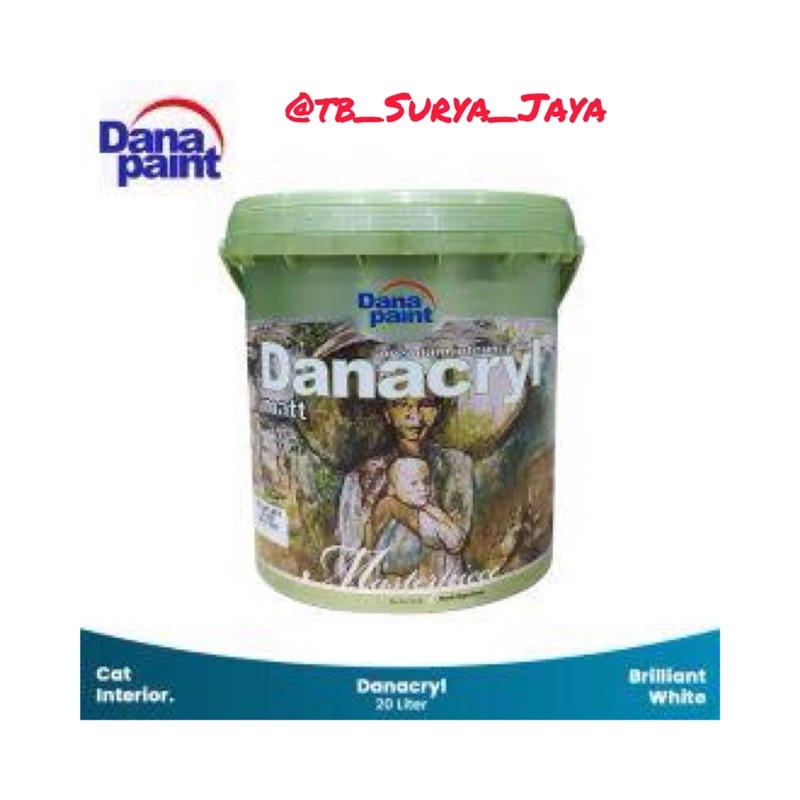 CAT TEMBOK DANACRYL MATT DANAPAINT 2.5 LITER PUTIH