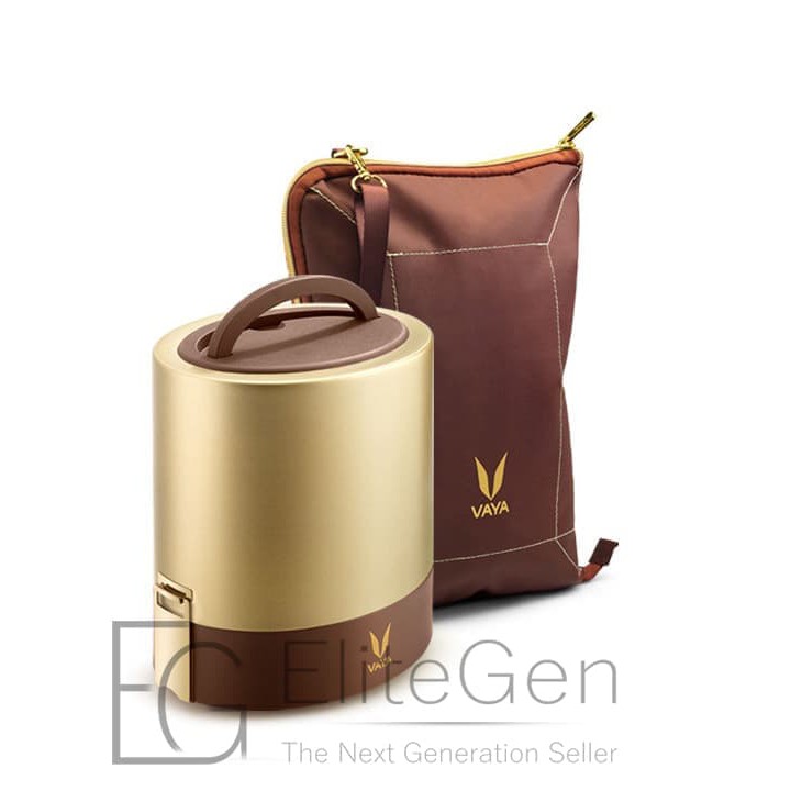 Stok Ready VAYA LIFE TYFFYN Lunch Box 1000ML Rantang Stainless Steel   Ungu Wol