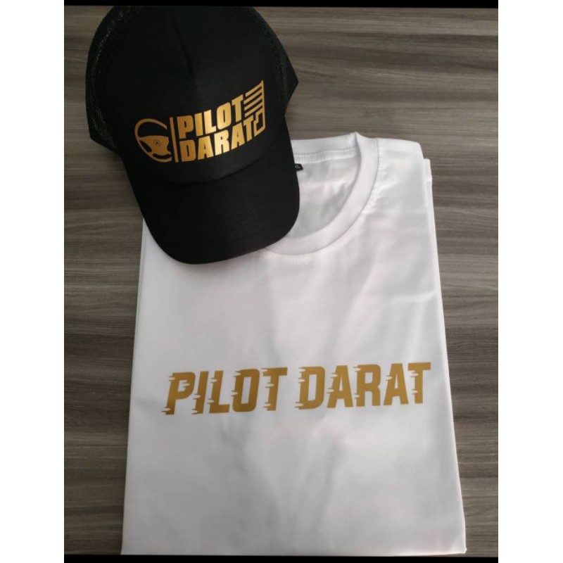 KAOS PILOT DARAT BONUS TOPI