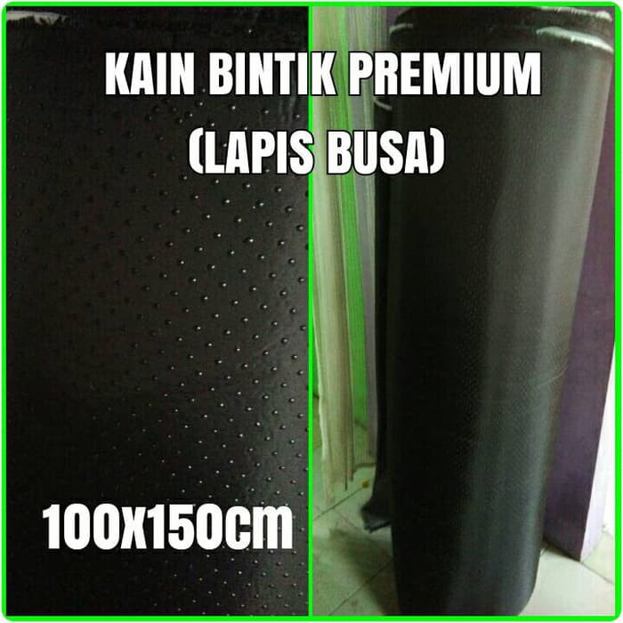 kain bintik lapis busa buat alas karpet- jok dan kursi