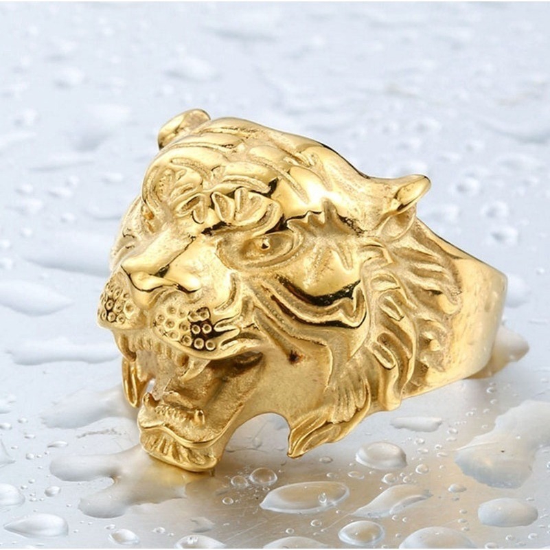 Cincin Silver Punk Motif Harimau untuk PriaXIANGXIAN