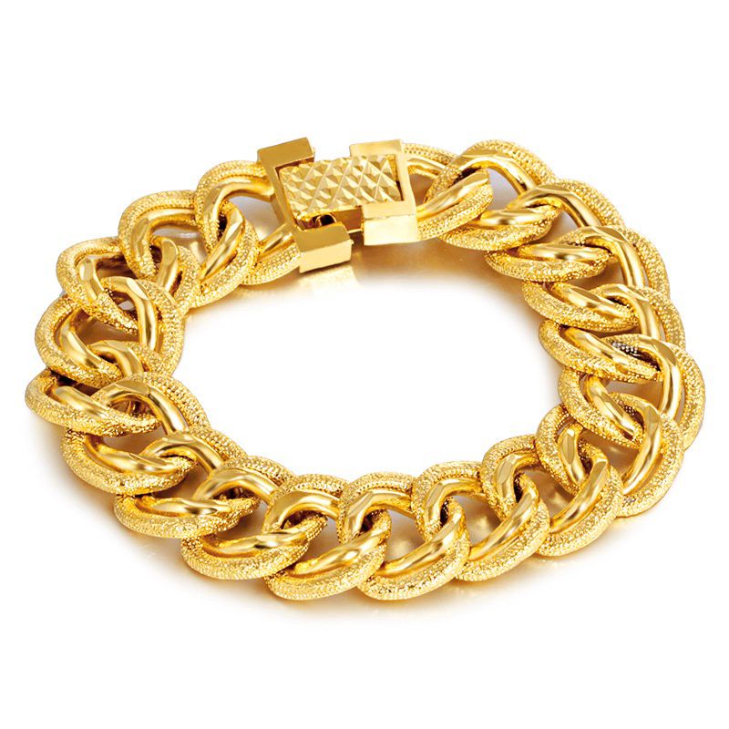 Gold Huisha gold bracelet gold plated bracelet dubay style long