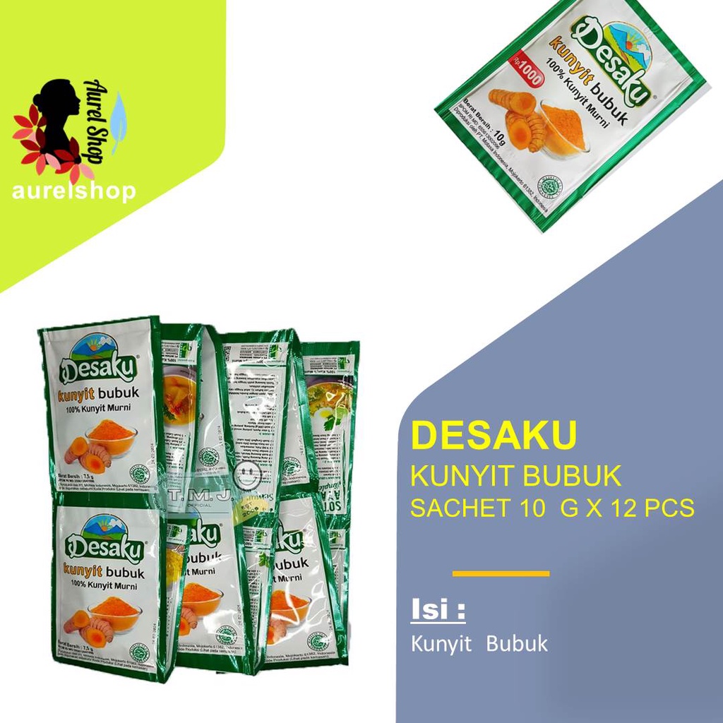 

DESAKU Kunyit Bubuk kemasan Renceng @10gx12pcs