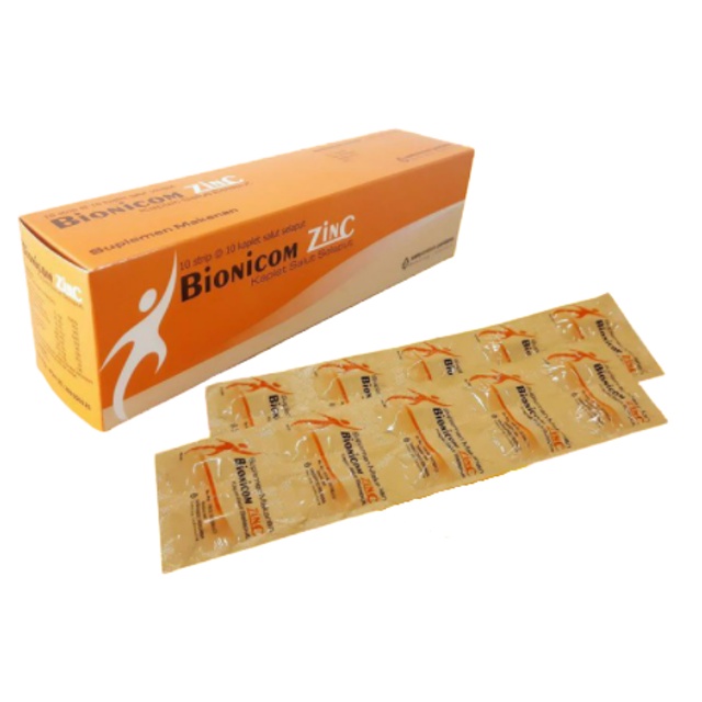 Bionicom Zinc / Suplemen Kesehatan Menjaga Daya Tahan Tubuh