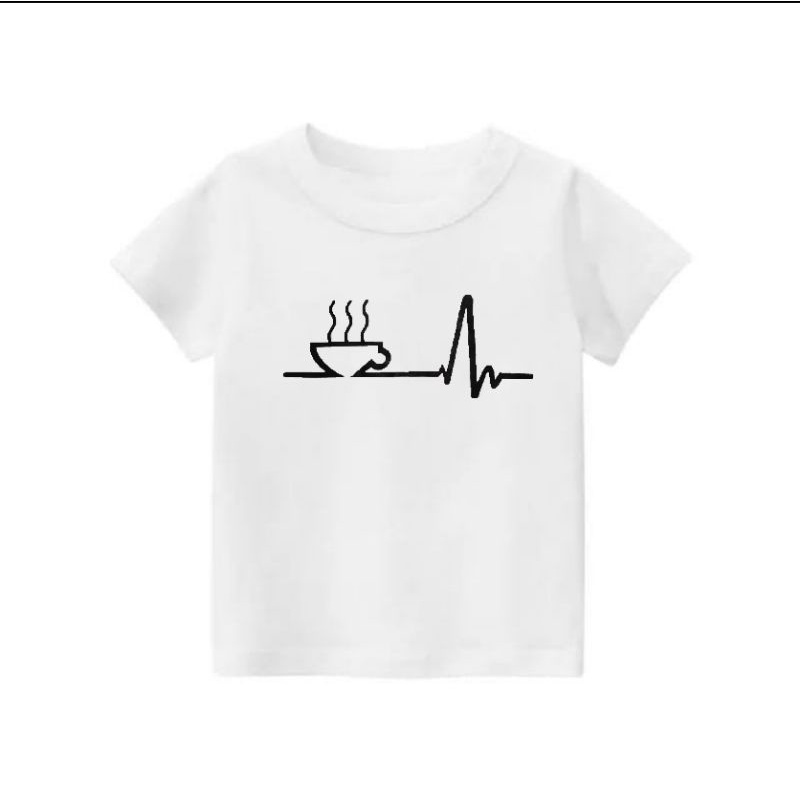 kaos anak anak laki laki dan perempuan  Unisex garis kopi