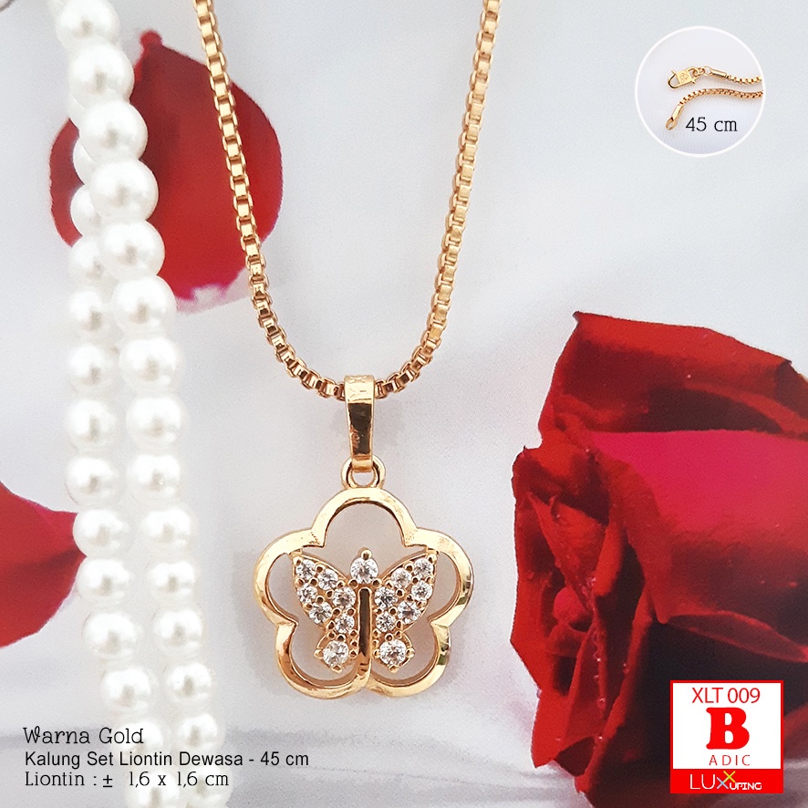 XLT 009 Kalung Xuping Set Liontin Mata Zirkon Perhiasan Wanita Yaxiya Luxx Xuping