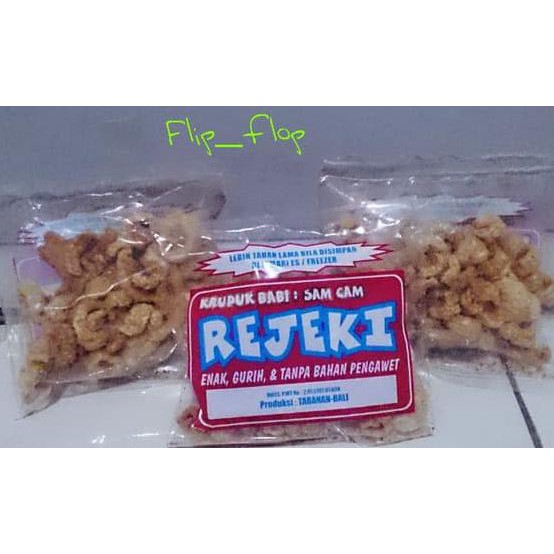 

ytvh kerupuk samcam / lemak babi 'rejeki' 75 gram asli bali (non-halal) az67