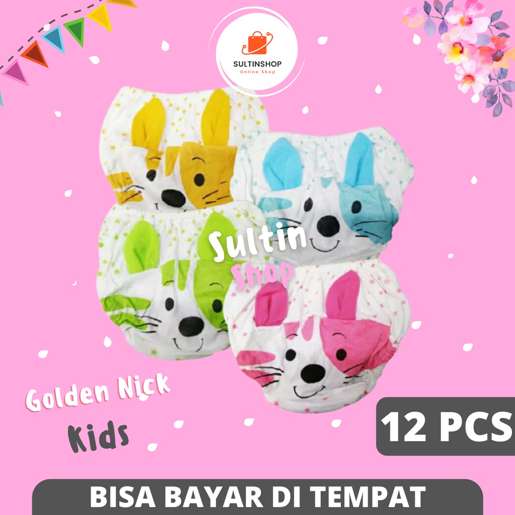 Celana Dalam Wanita CD GN Golden Nick Girls Isi 12 Pcs Lusinan Pakaian Dalam Golden Nik Kids Underwe