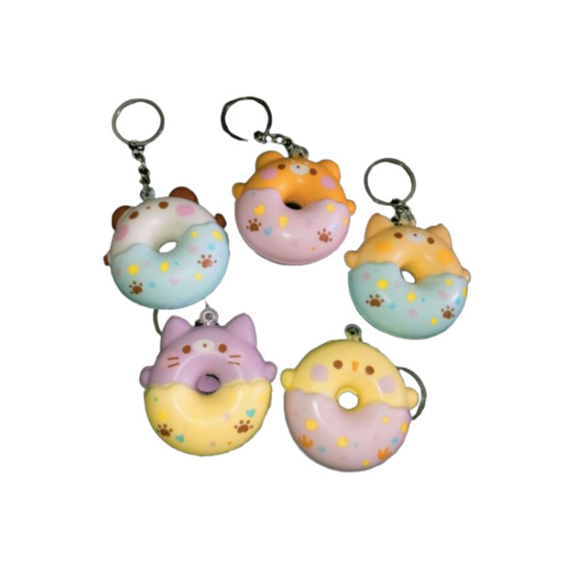 GANTUNGAN KUNCI SQUISHY DONAT - GANTUNG SQUISHY - GANTUNGAN SQUISHY MAKANAN - SQUISHY MURAH BERBAGAI