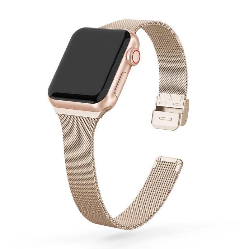 Strap Apple Watch / Tali Jam Milanese Loop Strap Iwatch Series 6 (42mm )